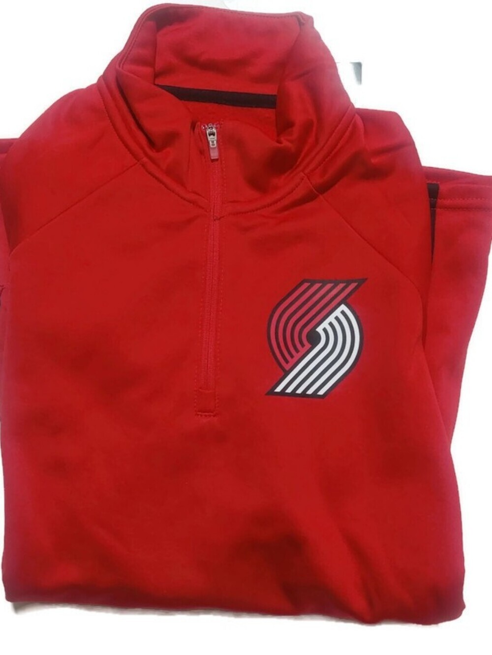 NBA Portland Trail Blazers Hands High MVP Quarter Zip Pullover Womens Size L Red - Picture 7 of 7